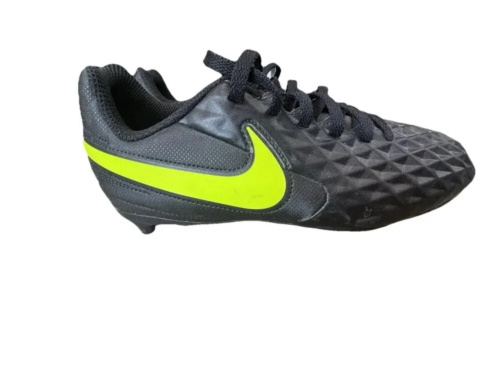 Nike Boys Tiempo Legend 8 Club Soccer Cleats Black/Volt Size 3.5 Youth